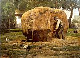 Childe Hassam Canvas Paintings - The Barnyard